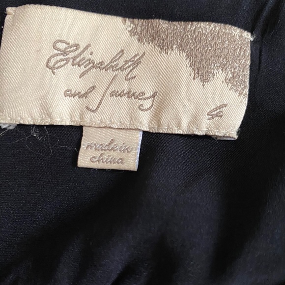 ELIZABETH AND JAMES silk ruffle dress in black - Picture 9 of 11